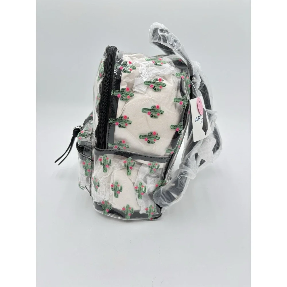 Clear Cactus Mini Backpack Womens PVC Floral Festival Concert Bag NWT